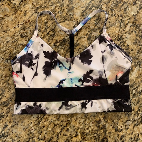 Nike Dri-Fit Women's Indy Floral Light Support Sports Bra Small - Picture 3 of 6